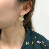 Artemis Netted Heart-shaped Earrings