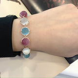 Colourful Moonstones Bracelet