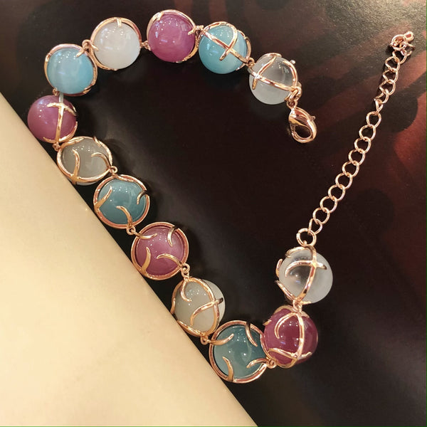 Colourful Moonstones Bracelet