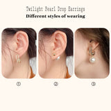 Audrey Twilight Pearl Drop Earrings