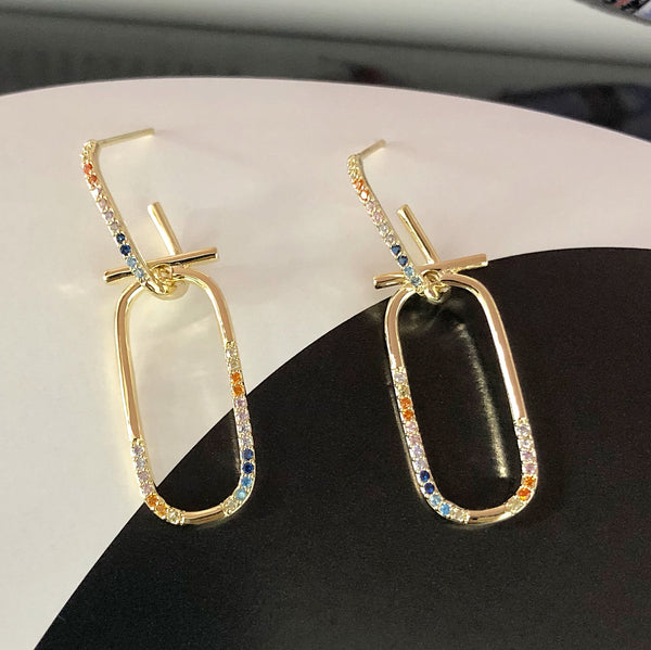 Audrey Multicoloured Gemstones Earrings
