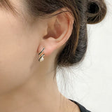 Audrey Spiral Pearl Earrings