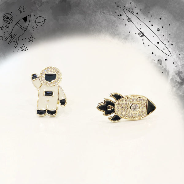 Astronomy and Space Rocket Earrings