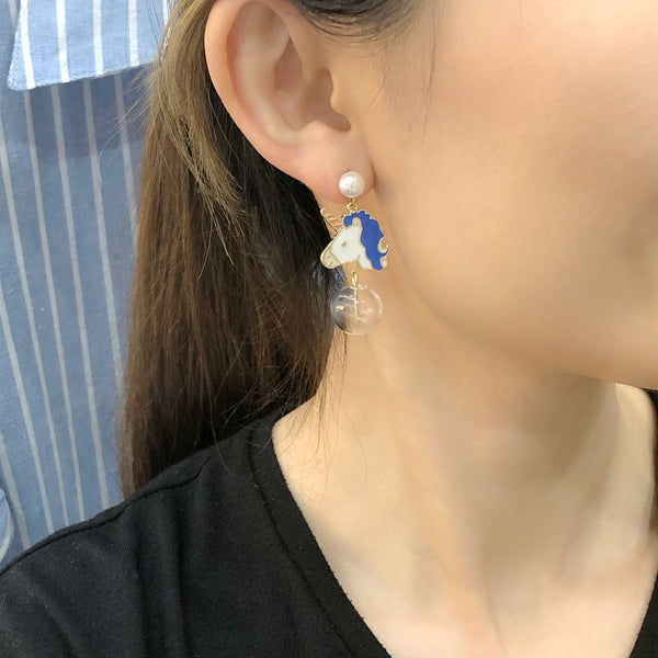 Asymmetrical Unicorn Earrings