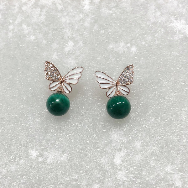 Moonstones Butterfly Earrings