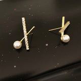 Audrey Crossed Pearl Earrings