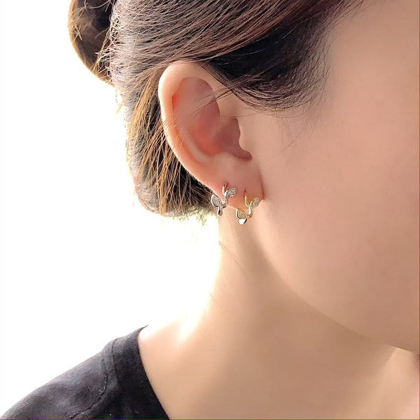 Audrey Brilliant Leaf Earrings