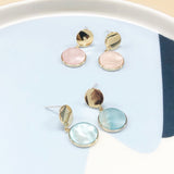 Pastel Colour Round Dangling Earrings