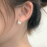 Bow mini pearls earrings