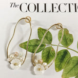 Audrey Flower Pearl Earrings