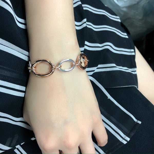 Oval Metallic Style Bracelet