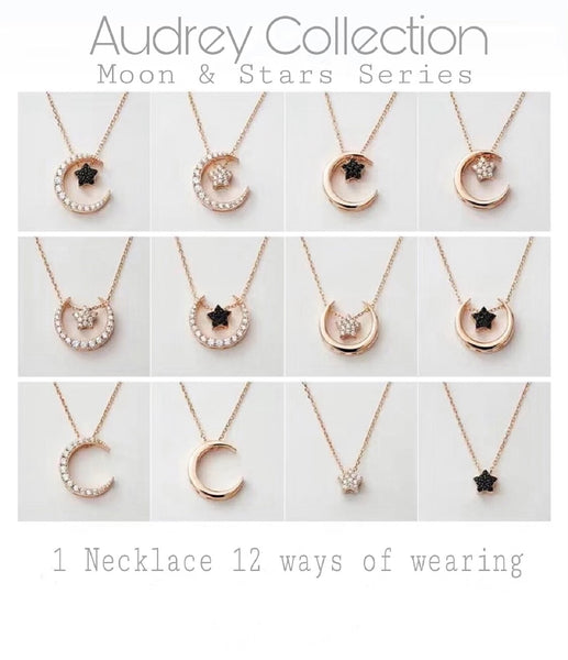 Audrey Moon & Star Necklace