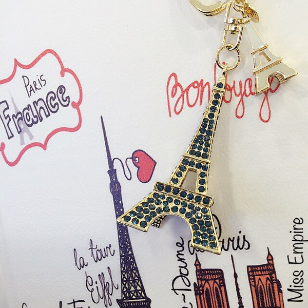 Eiffel Tower Bag Charm in Midnight Blue